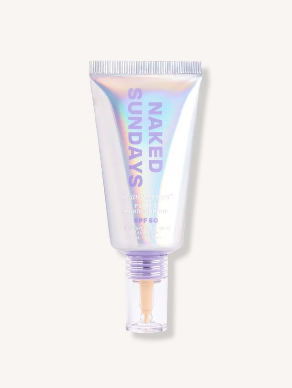 NEW Naked Sundays Beautyscreen Mineral Peptide Foundation Tint SPF 50, Shade 2.5